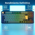 thumbnail image 2 of Teclado Gamer Mecánico EK87PRO, TKL 87 Teclas Inalámbrico 2.4G/Bluetooth/Cable, Estructura Gasket, Batería 4000mAh, RGB, Hot-Swappable, para PC/Laptop, 2 of 7