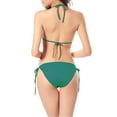 thumbnail image 3 of Women Cute Triangle Bikini Sets Halter Two Piece Sexy Swimsuit String Tie Side Bathing Suit for Women, 3 of 5