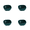 Blackish Green-4Pcs, variant on COMIART Home/Commercial Stone Pattern Sauce Dipping Dish Creative PP Square Small Dish - 4 Pieces(Navy blue,4)