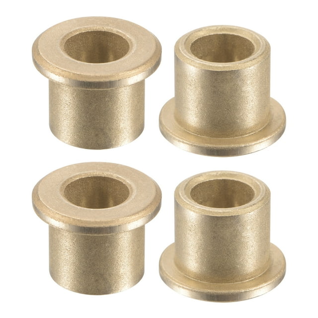 Unique Bargains 8x12x12mm Manchon à Bride Roulements Fritté Bronze Bague Auto-Lubrifiante 4 Pack