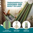thumbnail image 4 of Bliss Hammocks 40"W Single Hammock with Rope Loops & Tree Straps, 220 lb, Country Club, 4 of 13