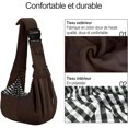 thumbnail image 2 of Bolsa de transporte para perros de color café, bandolera reversible para perros, bandolera ajustable para perros, bolsa de transporte para cachorros con gancho para collar para perros/gatos/conejos d, 2 of 5