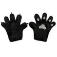 thumbnail image 3 of Guantes de animales para hombres y mujeres, accesorios de cosplay, guantes de peluche con forma de pata de gatito para adultos Negro Gris, 3 of 9