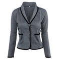 thumbnail image 1 of Wweixi Women Cardigan Short Suits Slim Coat Two Button Long Sleeve Office Lapel Suits Small Blazer, 1 of 8