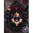 thumbnail image 1 of Pintura de diamantes de Addams para decoración del hogar, mosaico de punto de cruz completo, arte oscuro, decoración de Halloween, ropa gótica de Girl Wednesday, 1 of 4