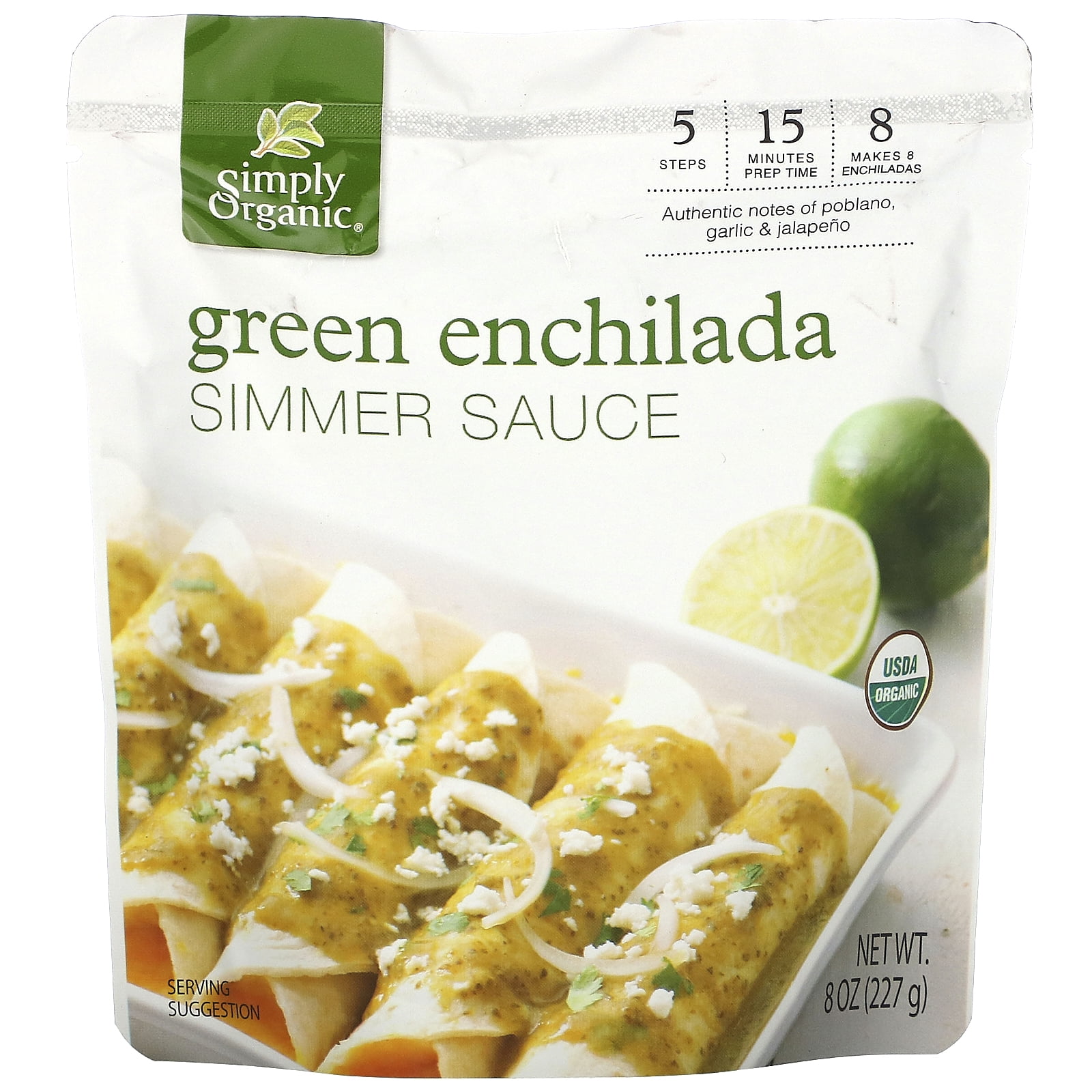 Simply Organic Organic Green Enchilada Simmer Sauce, 8 oz (227 g)