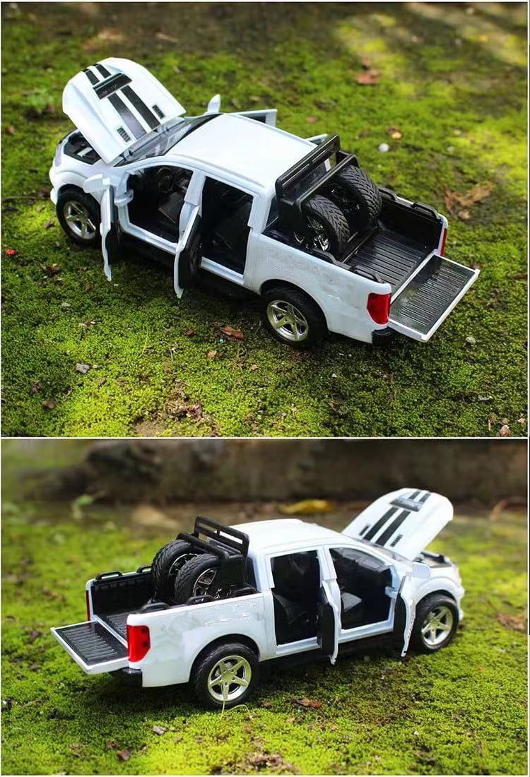 RC Truck 1/32 Diecasts Pull Back Car Model Off-Road Truck Toy Kids for Ford Raptor F350 Ranger Accessories