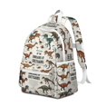 thumbnail image 2 of Cute Dinosaur Pattern Backpack for School,Cute School Bag,Schoolbag with Adjustable Shoulder Straps & Padded Back,13.4"x11"x4.7", 2 of 6
