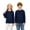 Grey, variant on Mercatoo Kids Long Sleeve Crew Neck T-Shirt, Soft Breathable Raglan Tee with Contrast Stitching, Casual Basic Tops for Boys Girls School Daily Outdoor Wear