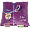 thumbnail image 2 of KOYA Naturals Soft Velvet Flax Seed Pillow - Microwave Heating Pad – Microwavable Moist Heat Pack – for Neck, Muscle, Joint, Stomach Pain, Menstrual Cramps – Warm Wrap (Purple), 2 of 4