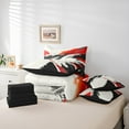 thumbnail image 5 of Manfei Black Red Watercolor Twin Bedding Sets 7-Piece, Modern Artwork Bedding Comforter Set, Teen Kid Adult Reversible Sheet Sets, Ultra Soft Home Decor, 5 of 7