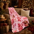 thumbnail image 3 of Heart Gift Boxes With Roses And decorative motif, Soft Flannel Blanket with Romantic decorative motif Collage Print, Housewarming Gift and Home Decor for Bedroom and Living Room, 3 of 7
