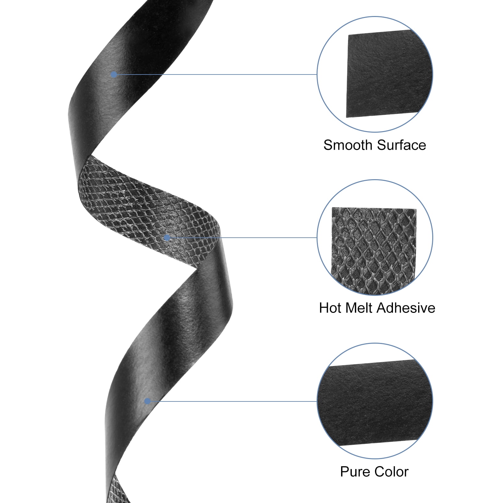Wood Veneer Edge Banding, 3/4 Inch x 250 Ft Wood Veneer Strips for Furniture Restoration Black