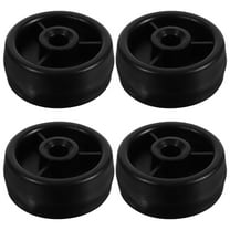 HOMEMAXS 4pcs Fitness Equipment Accessories Roller Wheel Heavy Duty Plastic Caster Wheels for Treadmill and Exercise Bike Universal Replacement Parts for Home Gym