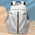 thumbnail image 4 of Mochila Oxford Bolsa de negocios impermeable con cremallera para viajes de oficina (plateado), 4 of 7
