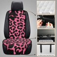 thumbnail image 5 of FOR U DESIGNS Pink Leopard Print Polyester Car Front Seat Cover Universal Fit Car Seat Protectors Fits Most Truck Van SUVs, Breathable, Washable Car Accessories with Buckle & Metal Hooks, 5 of 7
