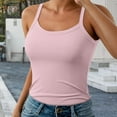thumbnail image 2 of Lixiuxyad Slim Fit Tank Top Women's Casual Camisole Tank Top Basic Solid Sleeveless Undershirt For Spring Summer Comfortable Layering With Jeans(Pink XXL), 2 of 5