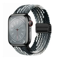 Dwitch Sport Loop Compatible with Apple Watch Band 38mm 40mm 41mm for Women Men, Adjustable Magnetic Clasp Stretchy Nylon Braided Wristband for iWatch Series 9/8/7/6/5/4/3/2/1/SE,Gradient Black