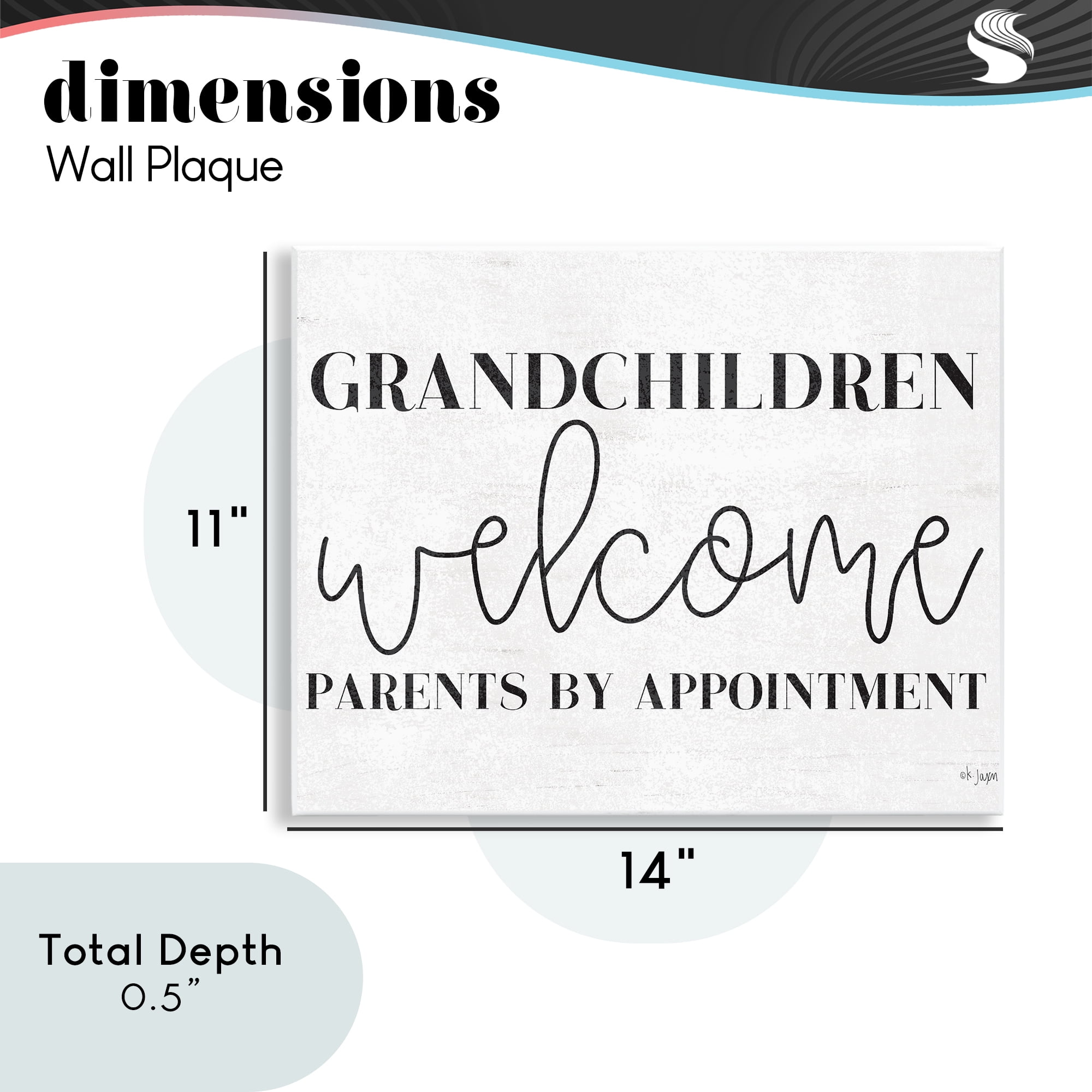 Stupell Industries Grandchildren Welcome Parents by Appointment Wall Plaque Art, design by Jaxn Blvd.