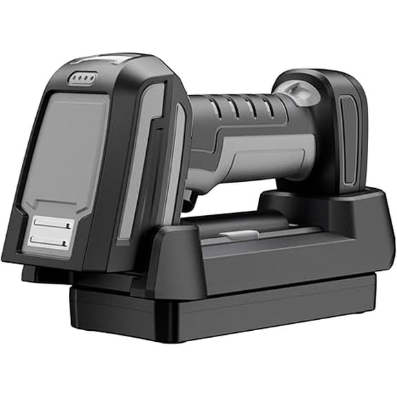 NETUM Ultra-Rugged Industrial Barcode Scanner Extended Range up to 7.87ft, Wireless 2D QR Code Scanner with Charging Stand, IP67 Waterproof and Dustproof, Support USB HID RS232 Bluetooth -GY60U