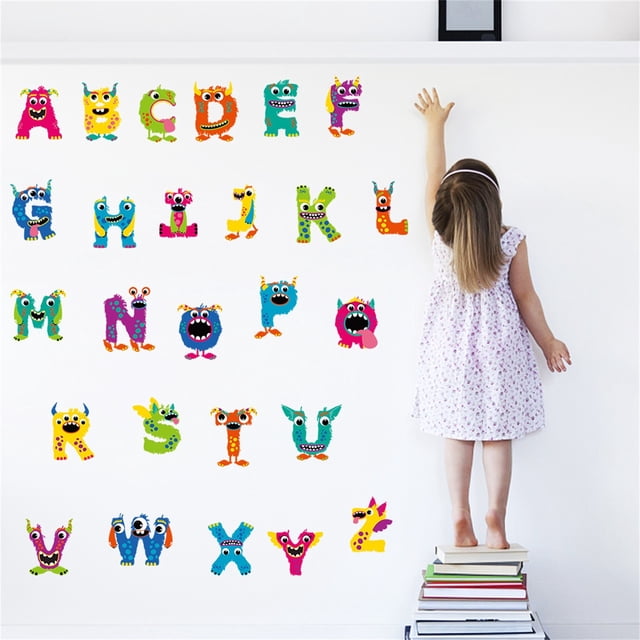 TIMIFIS Wall Sticker 26 Letter Wall Sticker Pvc Sticker Removable Art Mural Party Decal Decoration Home Decor