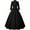 Black, variant on Women's Victorian Gothic Lace Trim Maxi Dress - Elegant Mock Collar Flowing Dresses for Party, Halloween Vintage Style Party Plus Size Formal Dress