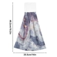 thumbnail image 2 of Dailycode Kitchen Wash Cloths with Hanging Loops Absorbent Absorbent Quick Drying Hand Towels, 2 Pack, Planetary Surface, 2 of 7