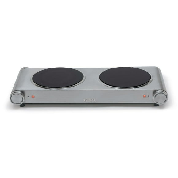 Salton Stainless Steel Infrared Cooktop Double Burner 1800W, HP1269