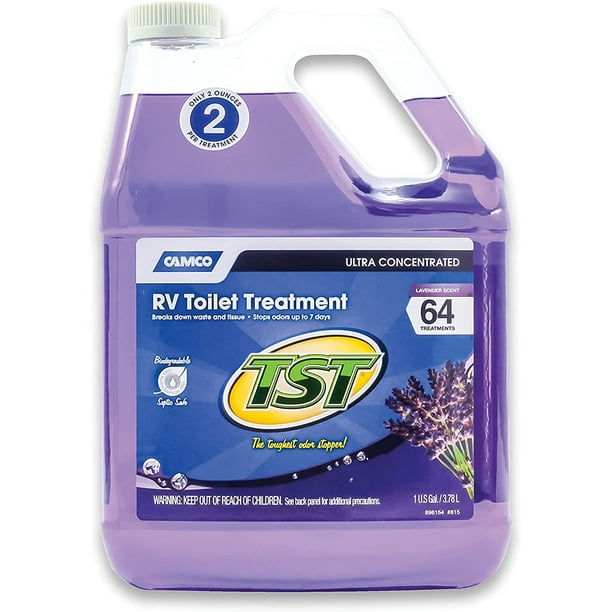 Camco TST UltraConcentrate Lavender Scent RV Toilet Treatment, Formaldehyde Free, Breaks Down