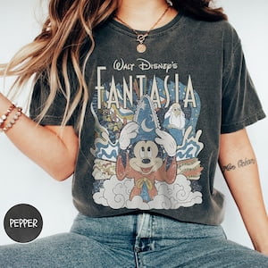 Disney Fantasia Shirt - Retro Sorcerer Mickey Tee for Disneyworld Trips, Vintage Walt Disney Fantasy