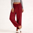 thumbnail image 4 of Womens Casual Wide Leg Long Sweatpants, Women Solid Color Comfy Soft Pants, Workout Gym Sports Clothes Spring Ladies Comfy Plus Size Trendy Outfits Lightweight Cute Fashion Dressy Clothes Green, 4 of 6