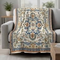 thumbnail image 2 of Boho Ethnic Rustic Blanket Soft Cozy Warm Throw Blanket for Couch, Plush Fuzzy Flannel Fleece Blankets for Sofa, American Southwest Antique Bed Blankets Lightweight Gifts for Women, 50"x60", 2 of 9