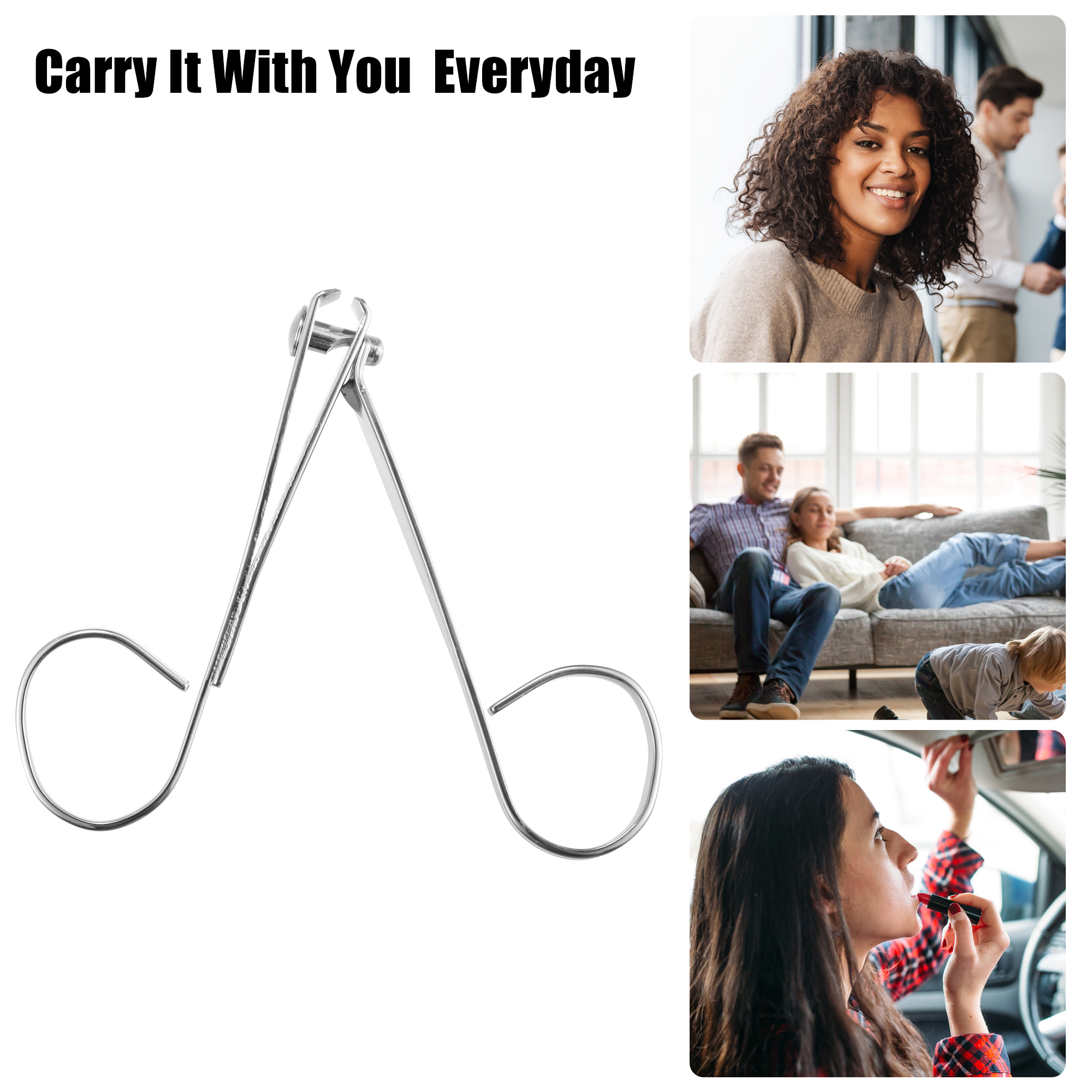 Unique Bargains 2 Pcs Nail Cutter Set Professional Nail Clippers for Travel Silver Stone