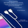 thumbnail image 3 of 5V ARGB Extension Sleeved Cable, 16.8 Million Colors, Cool Lighting, for Desktop Computer Motherboard, Graphics Card, 3 of 7