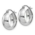 thumbnail image 2 of 14k White Gold Fancy Hoop Earrings, 2 of 4