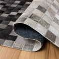 thumbnail image 5 of SAFAVIEH Studio Leather Cherette Geometric Area Rug, Ivory/Black, 5' x 8', 5 of 9