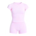 thumbnail image 4 of Womens 2 Piece Workout Short Set for Casual Summer Outfits 2 Piece Short Matching Clothing Set, Summer Gym Yoga Going Out(Pink,M), 4 of 4
