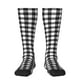 thumbnail image 1 of Balery Black White Plaid Calcetines novedosos Calcetines deportivos Calcetines hasta la rodilla Calcetines de algodón Calcetines originales y geniales, 1 of 6