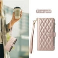 thumbnail image 4 of Stylish iPhone SE 2022/2020/ iPhone 8 7 Case Wallet with Card Slots and Zipper Pocket, Hand Wrist + Crossbody Strap RFID Blocking Girls Women Case for Apple iPhone SE 3rd 2nd Gen, Rosegold, 4 of 9
