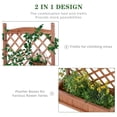 thumbnail image 6 of Raised Garden Bed with Trellis Set of 2, Outdoor Wood Planter Box & Plant Stand with Climbing Racks, 6 of 7