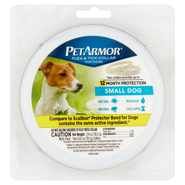 PetArmor Flea and Tick Collars for Small Dogs, 12 Months Protection