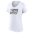 thumbnail image 2 of Women's White Texas Longhorns Love Wins V-Neck T-Shirt, 2 of 3
