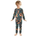 thumbnail image 6 of FORMRS Long Sleeve Top and Pants Pajama Set for Niños 2-Piece Sleepwear, Sizes 18M-8Y, Whimsical Foxes Pattern, 6 of 6