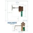 thumbnail image 3 of Backyard Discovery Highlander Cedar Wood Swing Set, Wave Slide, Three-Story Clubhouse, 3 of 12