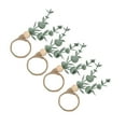 thumbnail image 1 of Anillos Para Servilletas, 4 Piezas, Simples, Decorativos, Hechos A Mano, Con Forma De Hoja Y Flor, Con Hebilla De 4 Cm De Diámetro Para Bodas Y Fiestas De Año Nuevo., 1 of 7