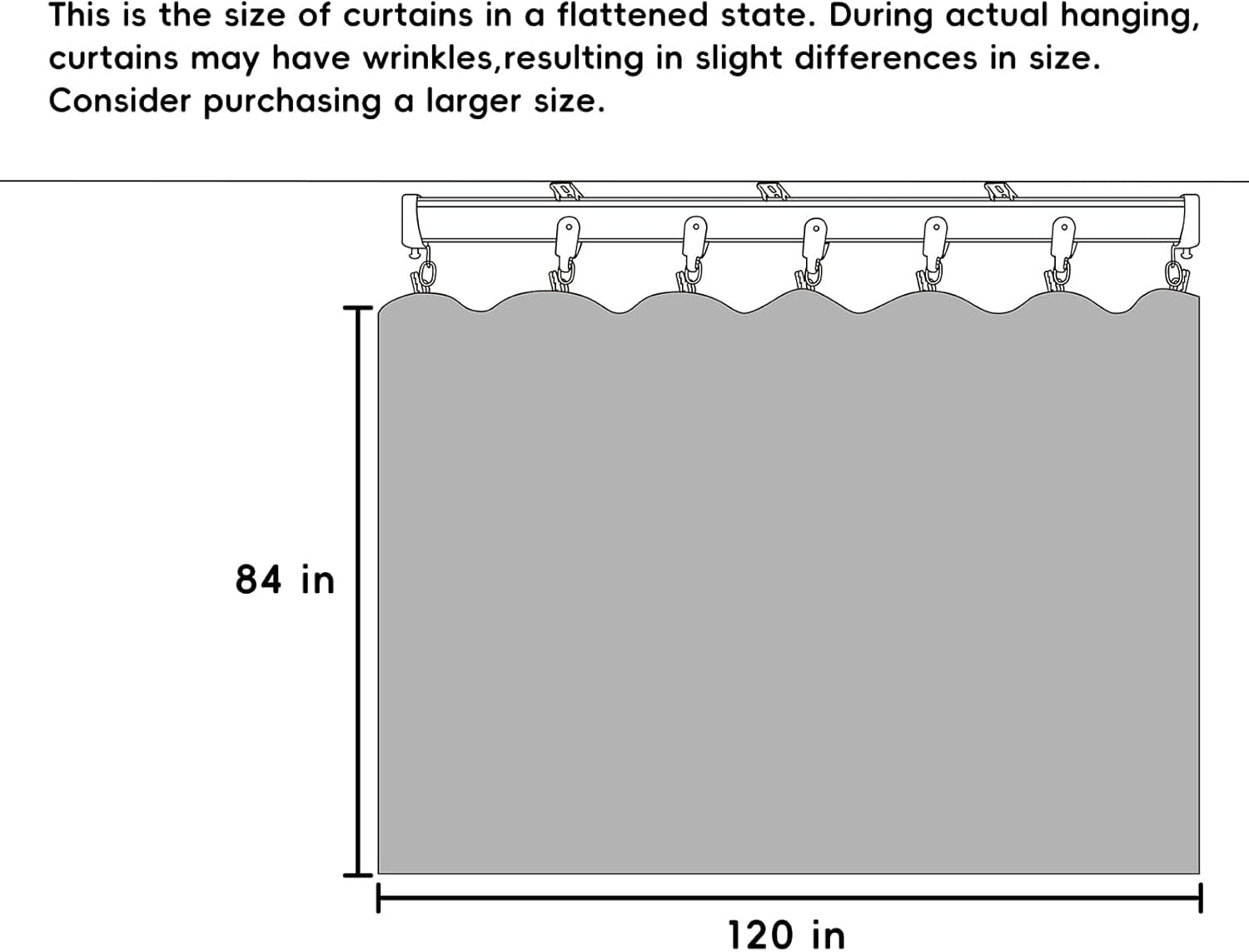 Room Divider Curtains Flexible Ceiling Tracks Set Curtain Track Ceiling Mount Blackout Curtain for Living Room Bedroom Ceiling Curtain Rod Privacy Dividers Panels W120 x H84 Black Drape & Black Rail