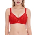 thumbnail image 1 of Full Figure Lace Underwire Bra for Daily Wear Comfortable Support Breathable Full Coverage with Lift and Side Shaping, 1 of 4