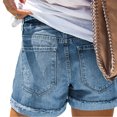 thumbnail image 4 of Sakmal Ripped Shorts Womens Casual Cut-off Denim Jeans Shorts with Pockets, 4 of 8