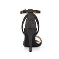 thumbnail image 3 of BLISSFUL STEP Women's Shoes Glitter Stiletto Heel Sandals Ankle Strap Open Toe Party Shoes Colorful Black 7, 3 of 8