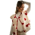 thumbnail image 4 of Female Fleece Vest Coat Beige S, 4 of 10